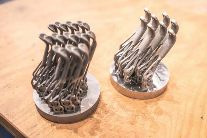 Krijgen we straks 3D-geprinte remmen uit Duitsland te zien? Trickstuff presenteerde deze remhendels uit de printer op de Eurobike in Frankfurt.