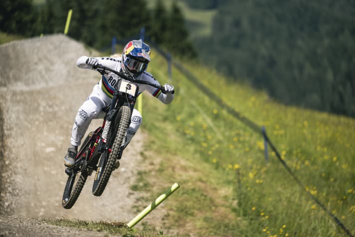 Hogesnelheidssecties zoals deze op het wereldbekerparcours in Leogang zijn niet geschikt voor alle renners. 